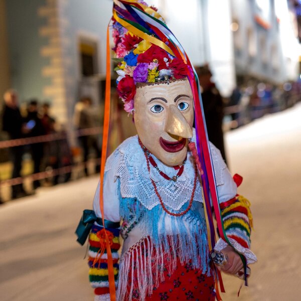 Maschera in legno tipica del Carnevale Ladino in Val di Fassa | © Mattia Rizzi  - Archivio Immagini ApT Val di Fassa