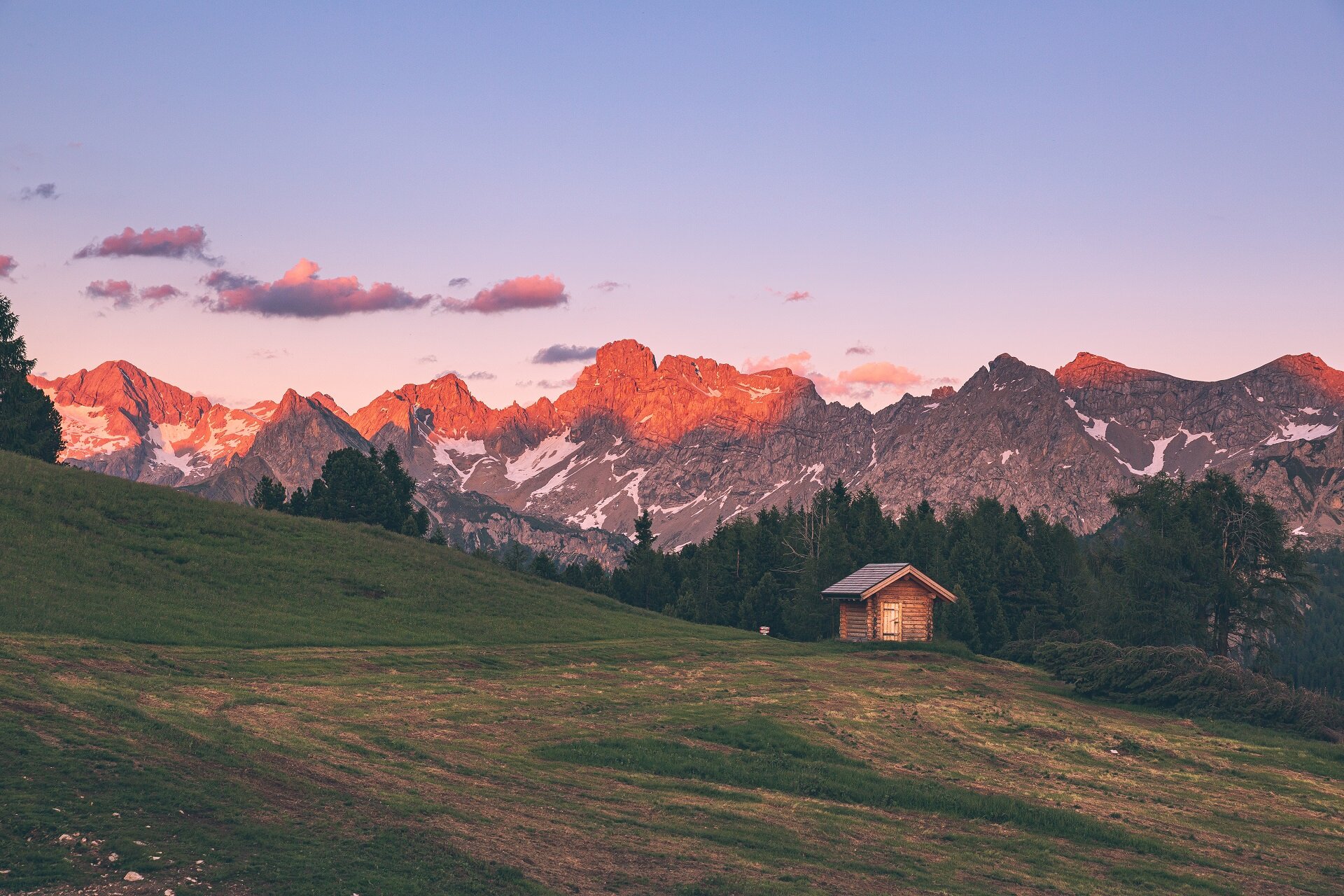 Enrosadira al Buffaure a Pozza di Fassa | © Patricia Ramirez - Archivio Immagini ApT Val di Fassa