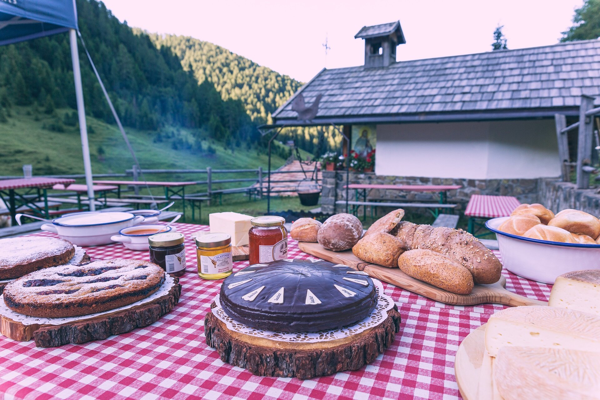 Colazione alla Malga Jumela per Albe in Malga in Val di Fassa | © Patricia Ramirez - Archivio Immagini ApT Val di Fassa