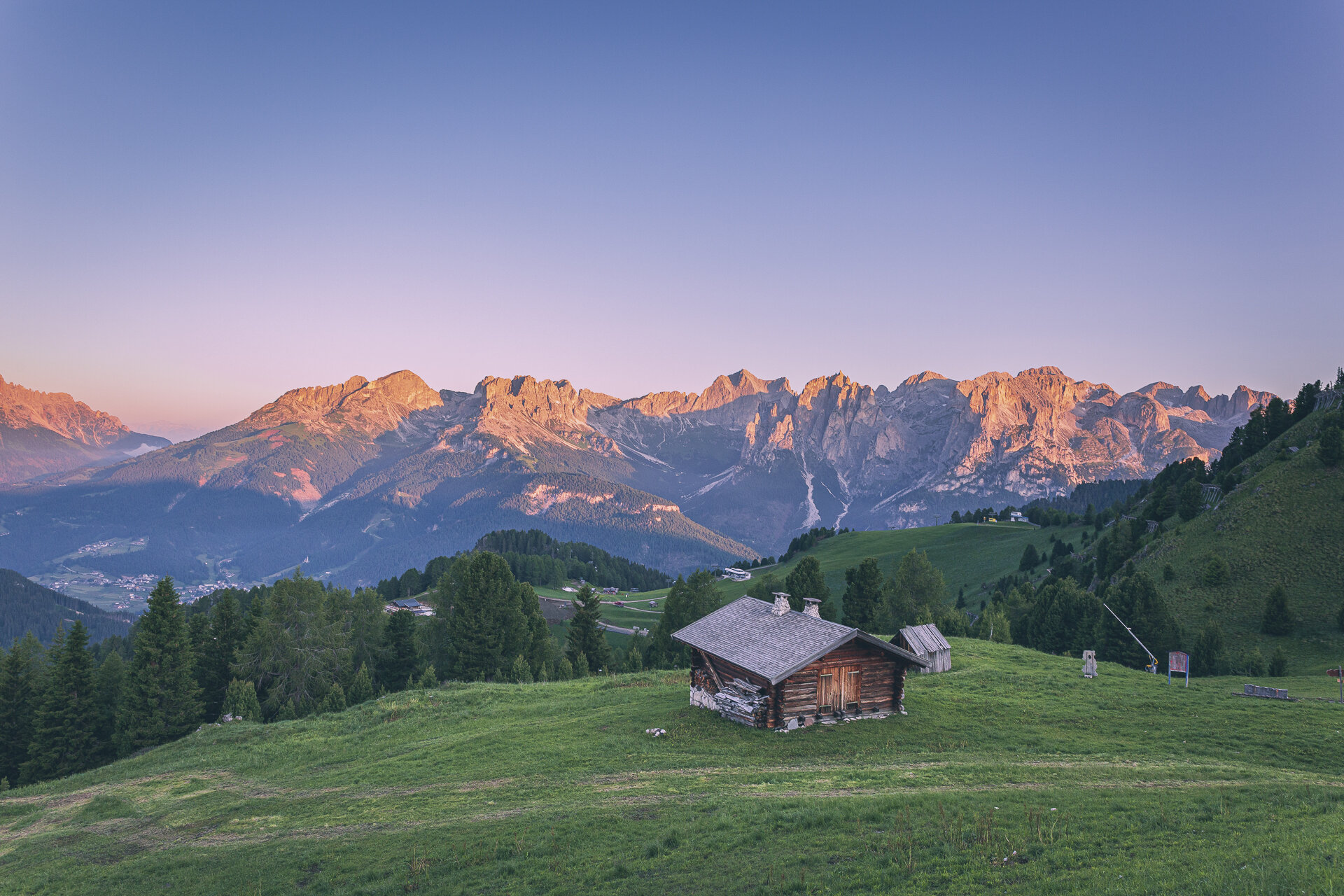 Enrosadira sulle Dolomiti in Val di Fassa | © Patricia Ramirez  - Archivio Immagini ApT Val di Fassa