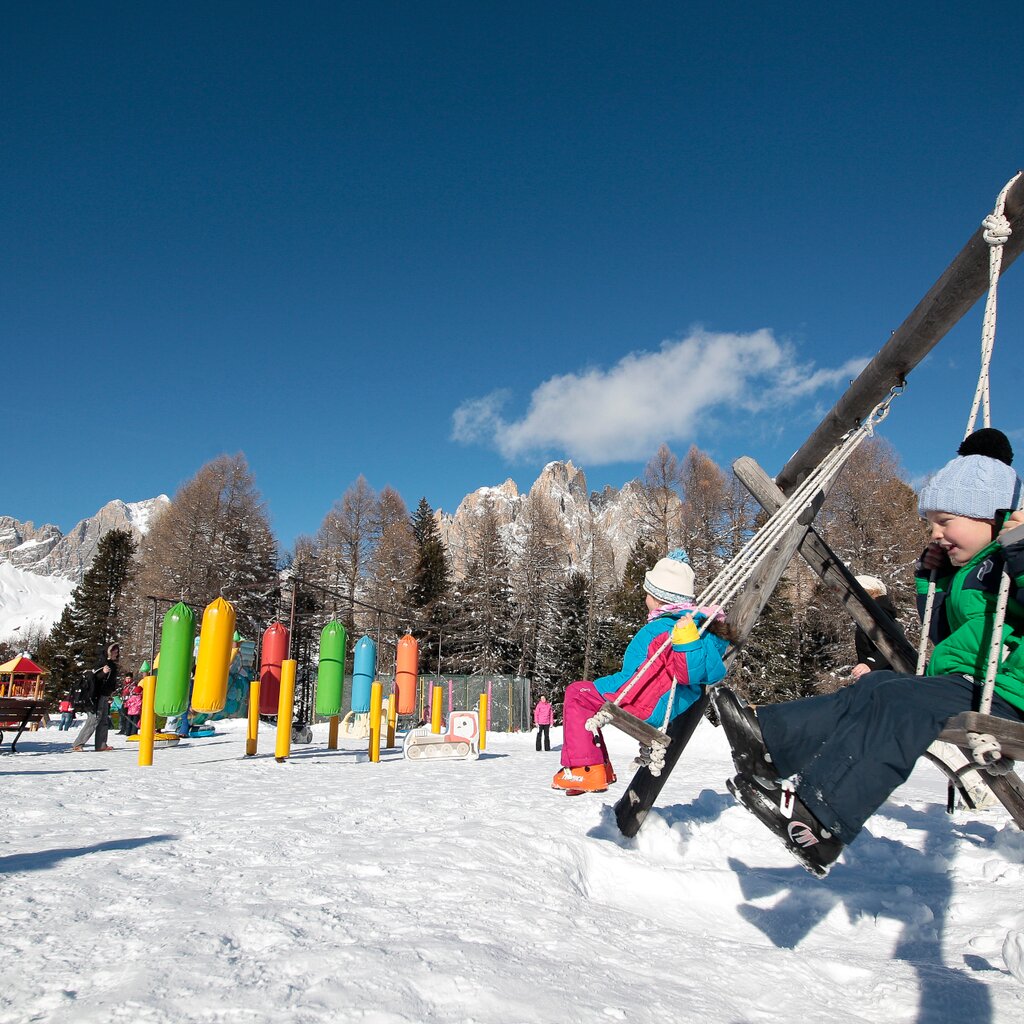 Parco giochi sulla neve al Ciampedie in Val di Fassa | © Federico Modica  - Archivio Immagini ApT Val di Fassa