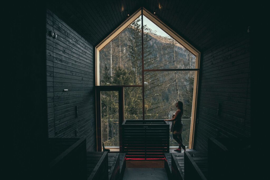 Sauna immersa nella natura in Val di Fassa