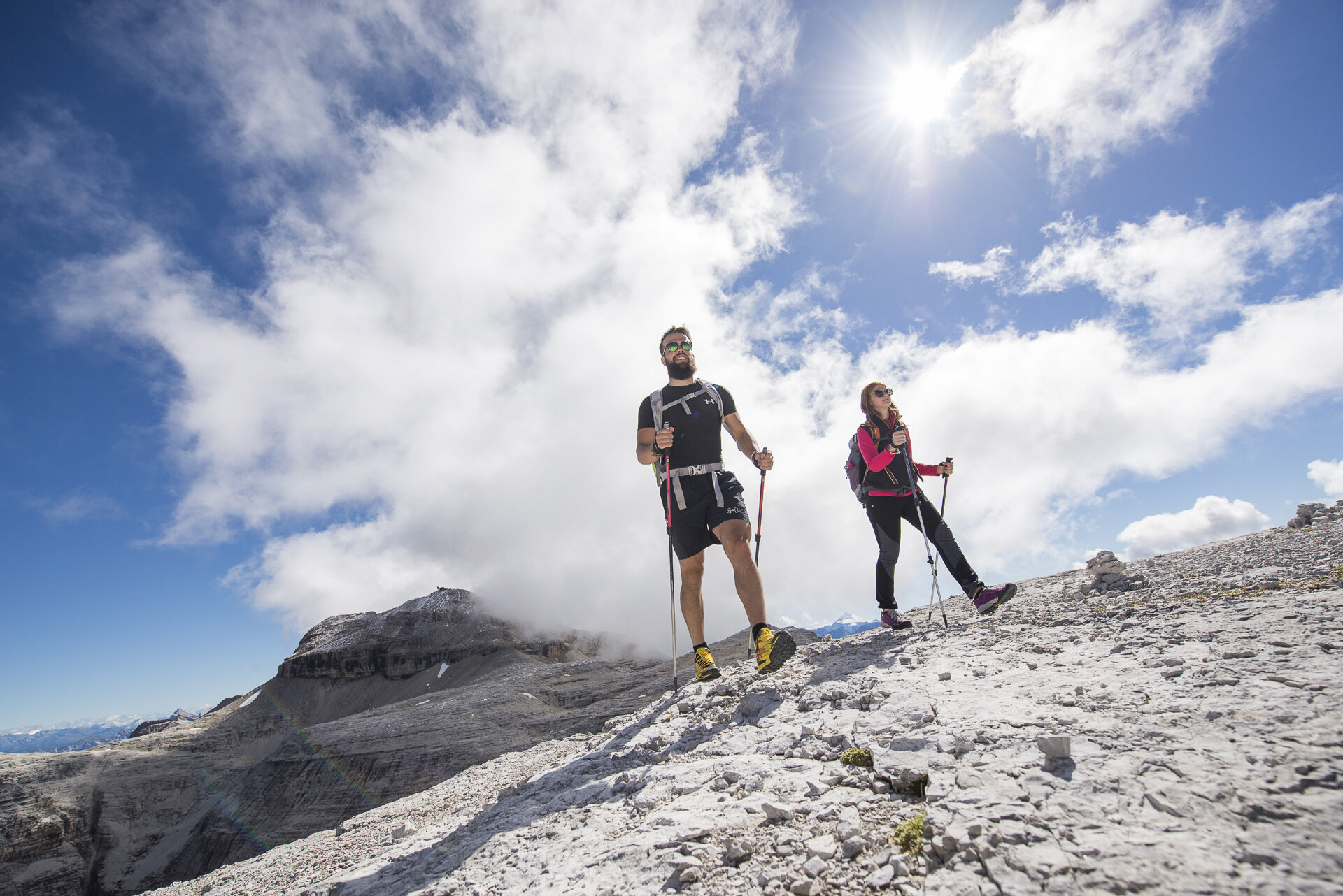 Trekking al Sass Pordoi in Val di Fassa | © Mattia Rizzi - Archivio Immagini ApT Val di Fassa