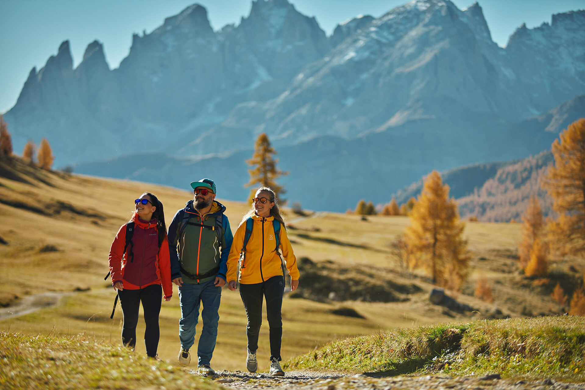 Trekking autunnale nella conca del Fuciade in Val di Fassa, Dolomiti | © Fulvio Maiani Coolpixel - Archivio Immagini ApT Val di Fassa