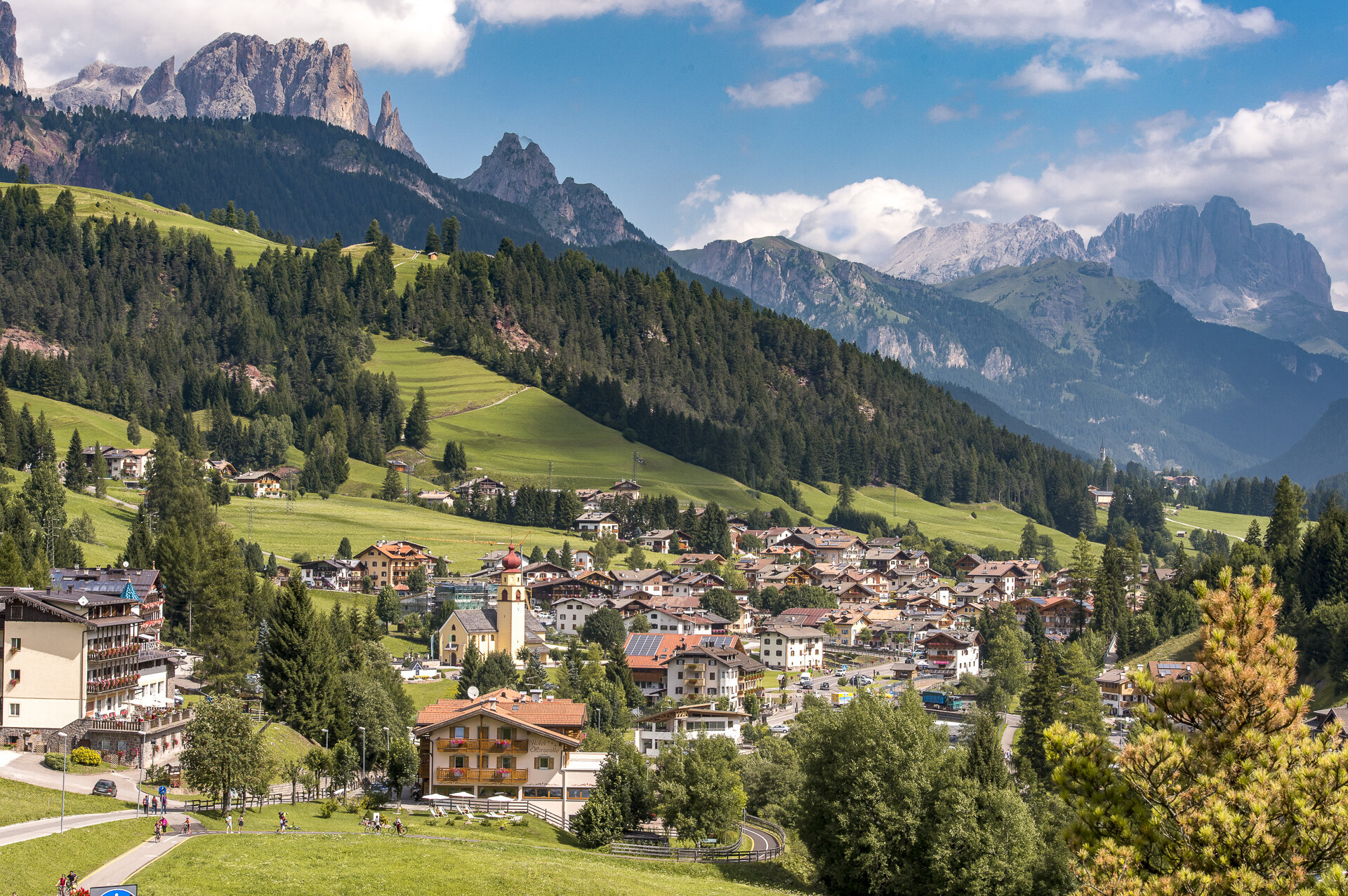 Scorcio del paese di Soraga in Val di Fassa  | © Mattia Rizzi - Archivio Immagini ApT Val di Fassa