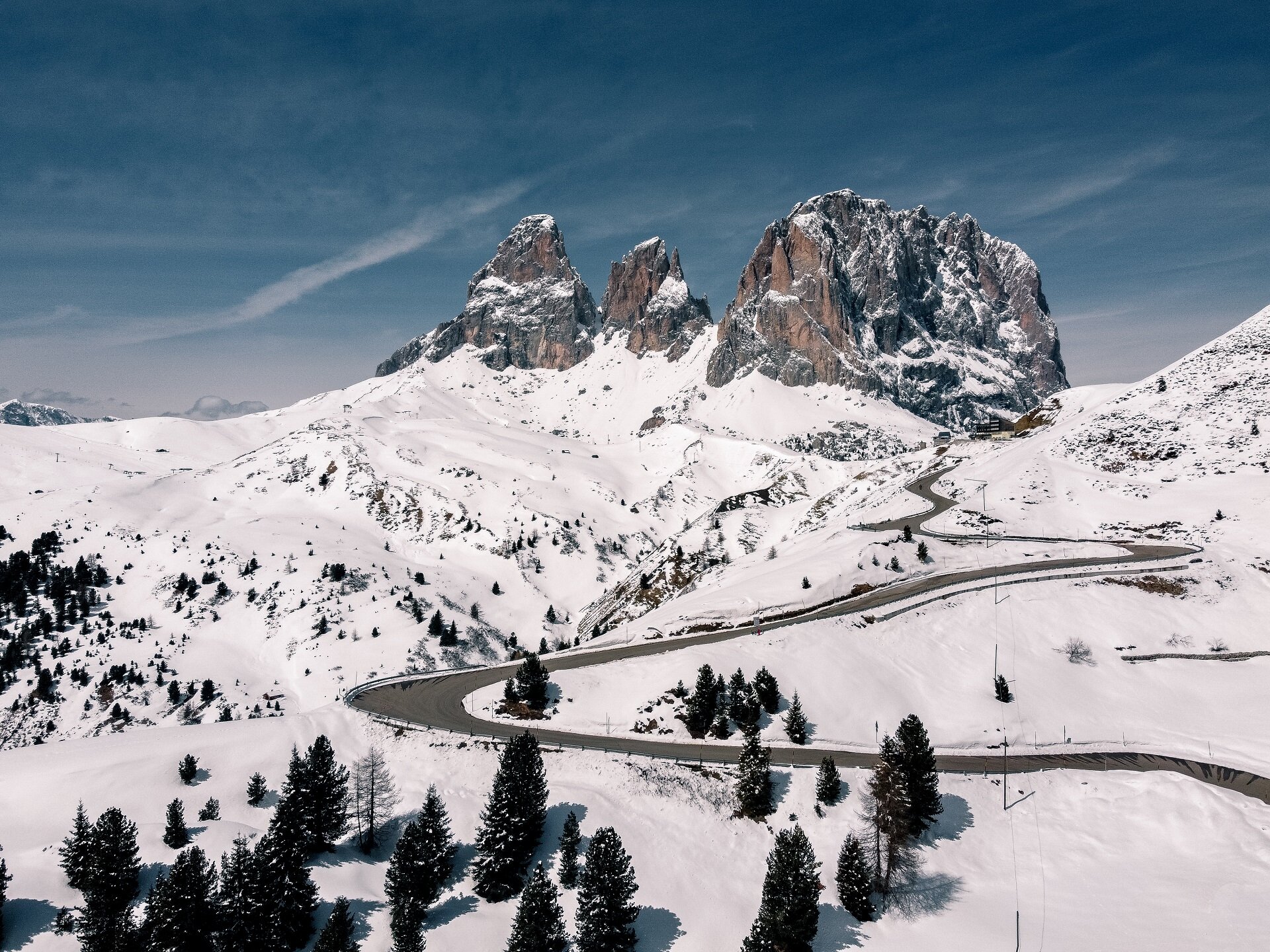 Inverno al Passo Sella, sulle Dolomiti in Val di Fassa | © Patricia Ramirez - Archivio Immagini ApT Val di Fassa