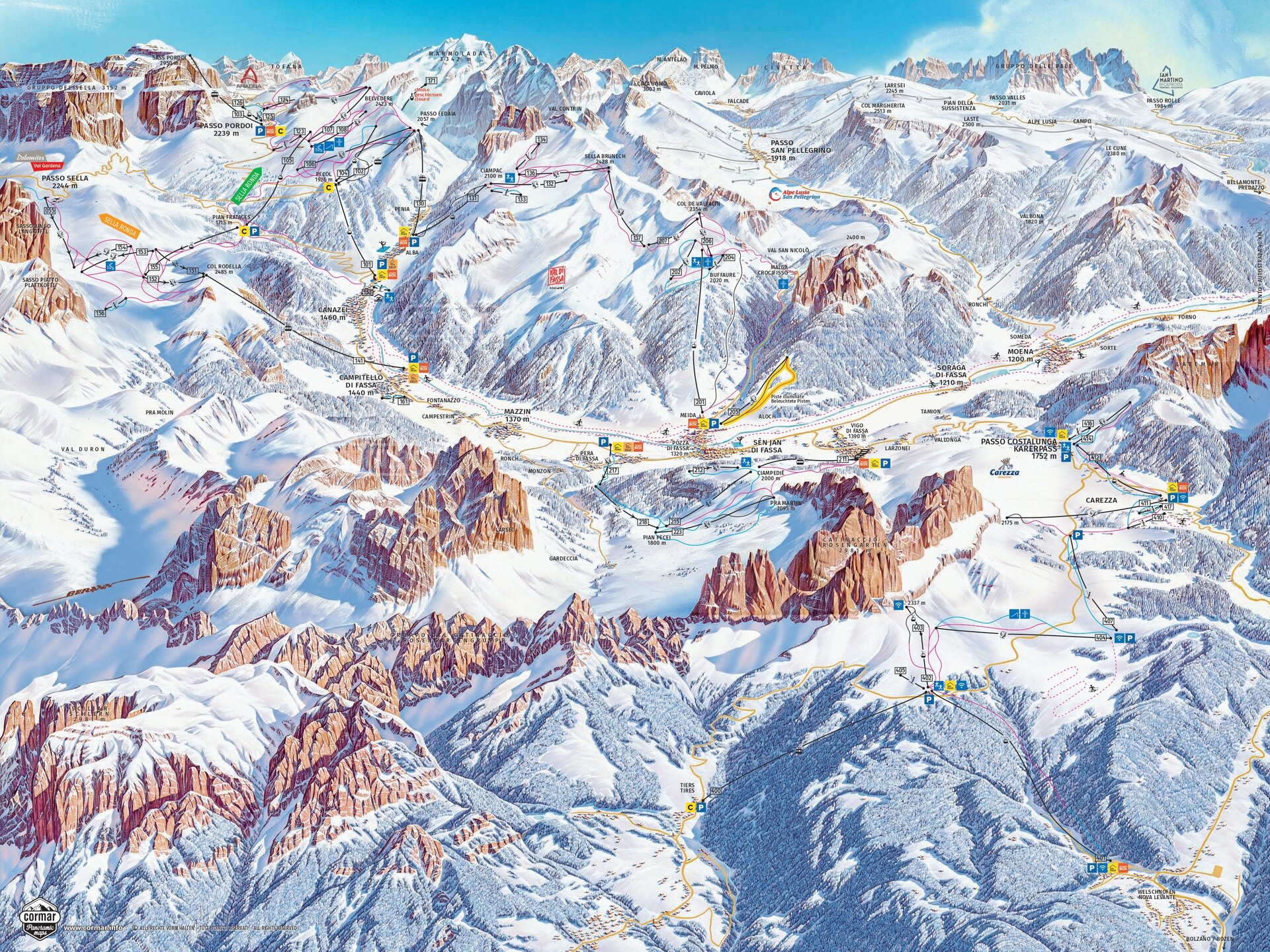 Ski area map