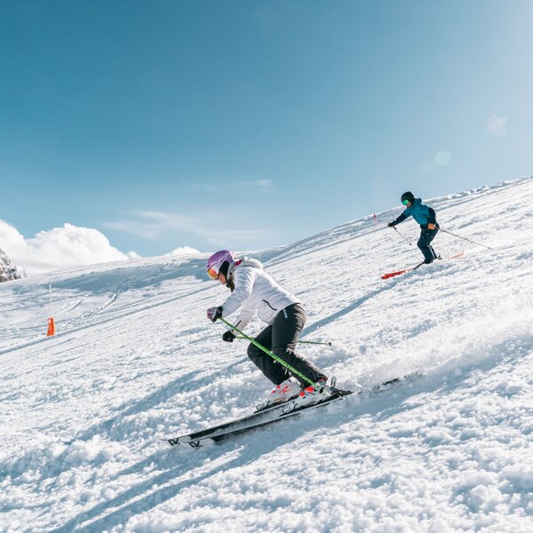 Sci alpino sulle Dolomiti in Val di Fassa | © Mattia Rizzi - Archivio Immagini ApT Val di Fassa