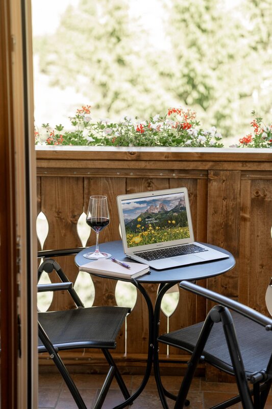 balcone con computer 