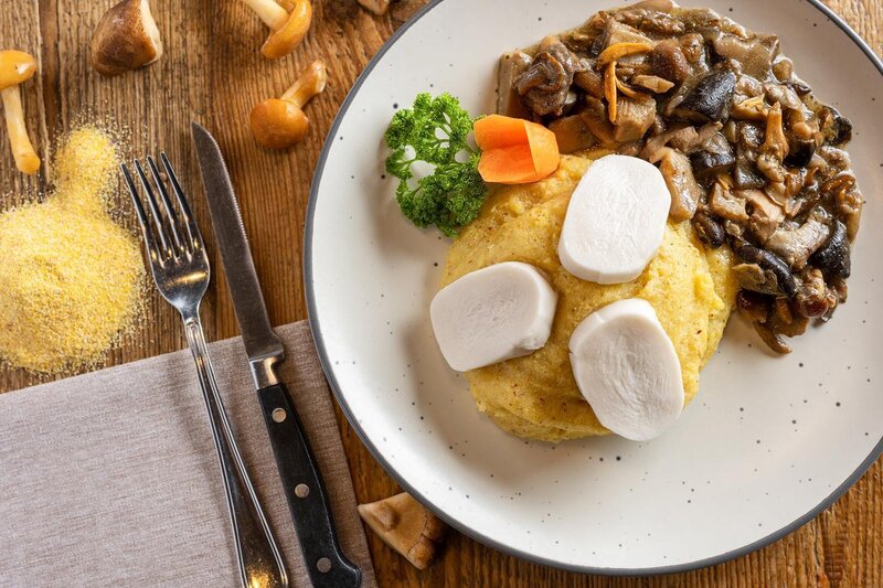 VEG Polenta funghi e stracchino veg