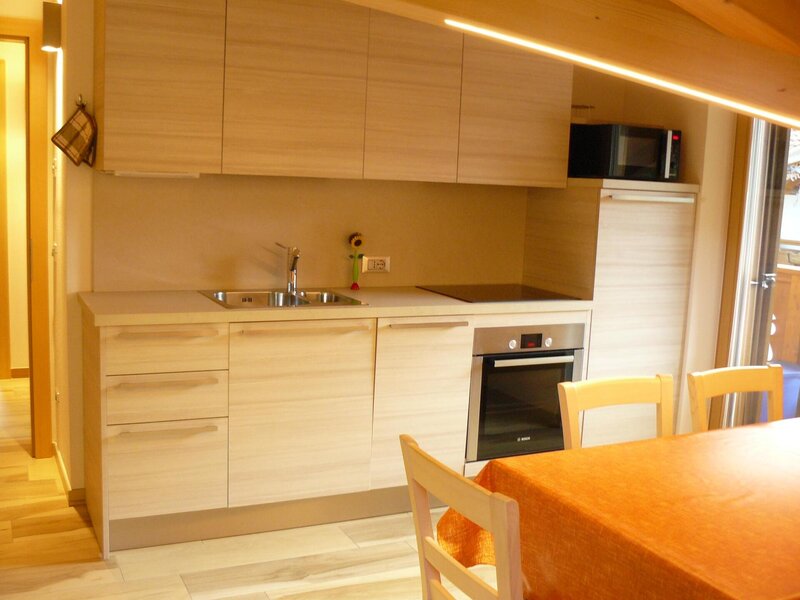 Living room with kitchenette