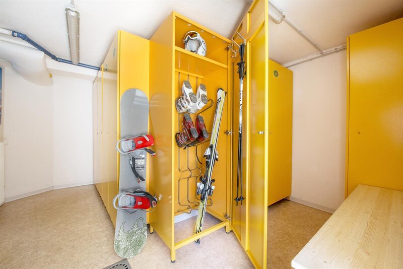 Skiroom with personal lockers and boot warmer