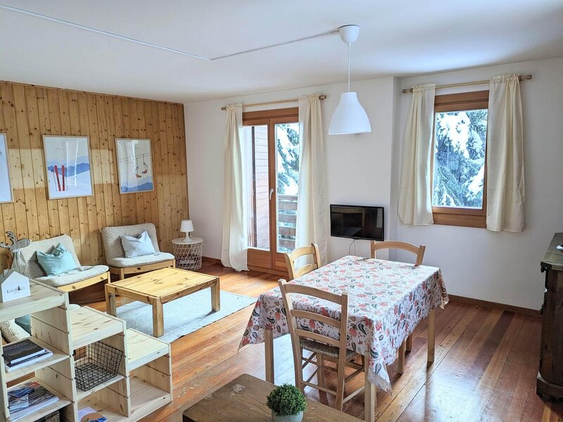 Open space living and dining room
