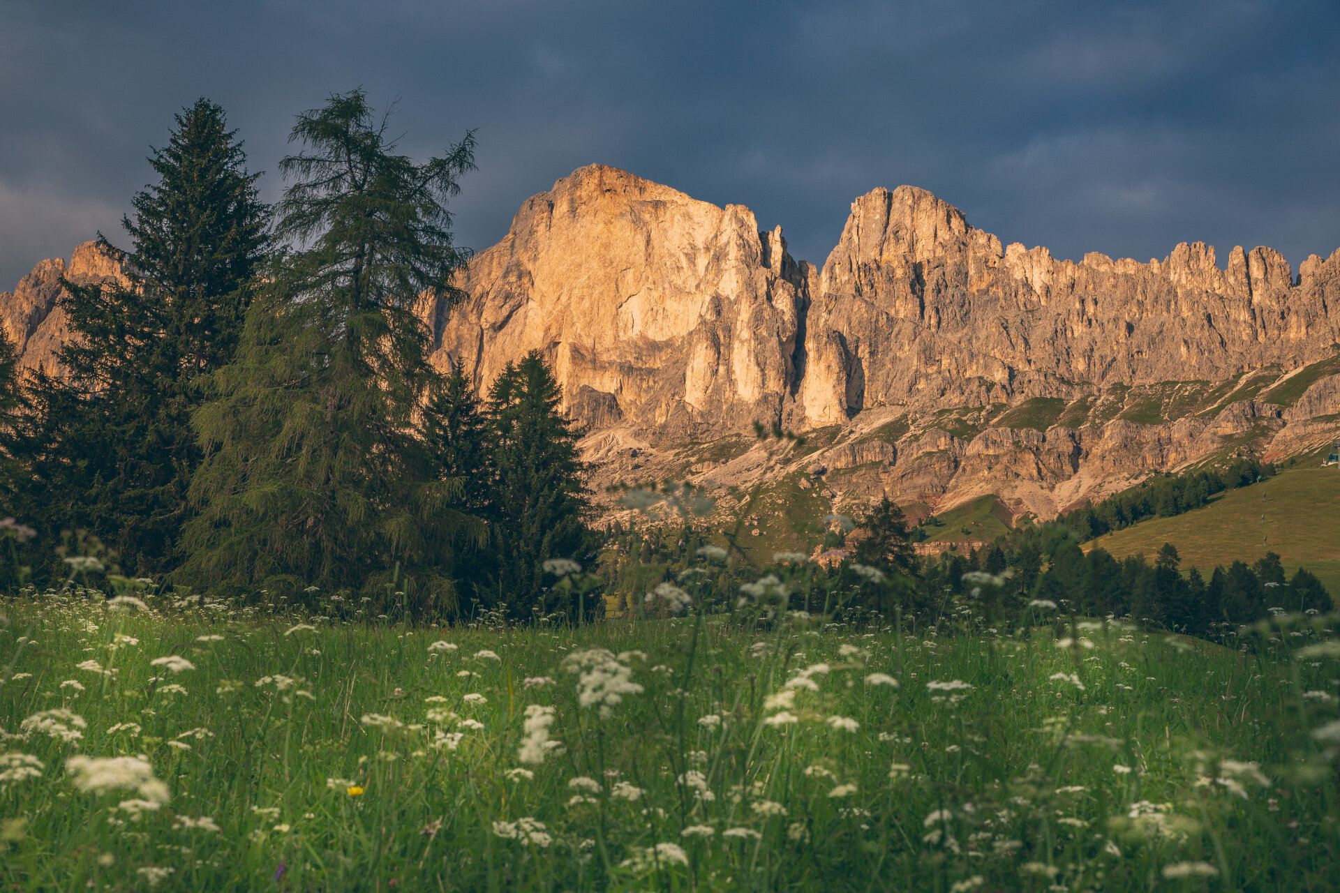 Tramonto sul Catinaccio dal Passo Costalunga