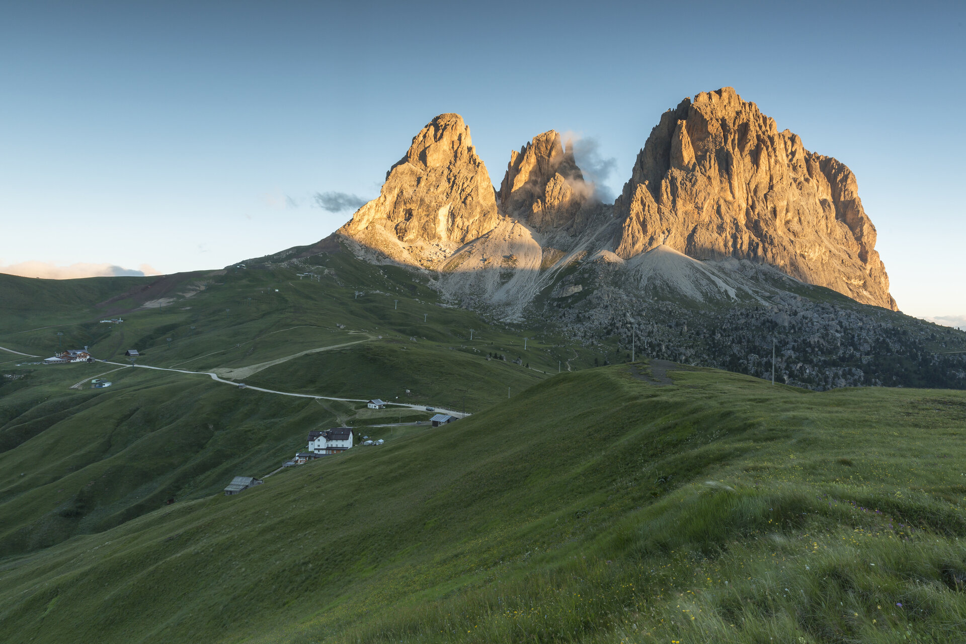 Punto panoramico Passo Sella sotto al Sassolungo