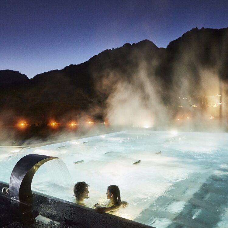 Piscina esterna al QC Terme Dolomiti in Val di Fassa | © Archivio Immagini ApT Val di Fassa